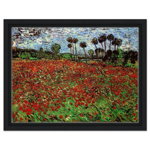 Vincent van Gogh  Field with Poppies Framed Canvas