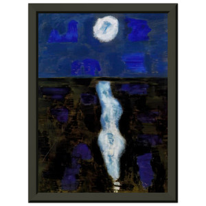 Milton Avery  White Moon  1957 Premium Metal Framed Art Print / Poster