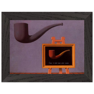 Rene Magritte  THE TWO MYSTERIES 1966 Premium Wooden Framed Art Print / Poster