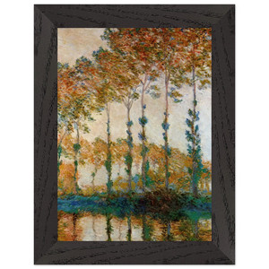 Monet Poplars Epte Autumn Wooden Framed Art Print / Poster