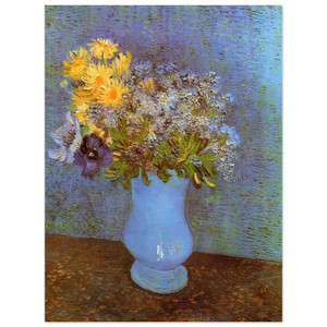 Vincent van Gogh  Vase with Lilacs Daisies and Anemones Aluminum Print