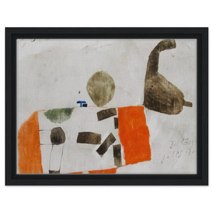 Julius Bissier  Komposition 3 Marz 60  1960 Framed Canvas