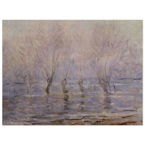 claude monet  Flood at Giverny Wood Print