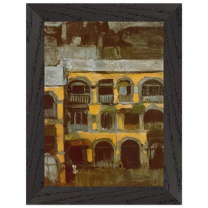 Pablo Picasso  A blue house Premium Wooden Framed Art Print / Poster