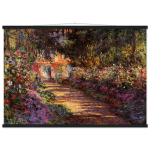 claude monet Giverny Pathway Matte Paper Poster with Hanger