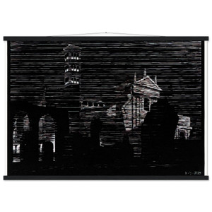 MC Escher  NOCTURNAL ROME 2 Museum-Quality Matte Paper Poster with Hanger
