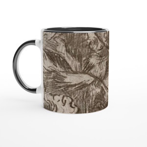 Van Gogh Pine Trees at the Asylum Ceramic Mug with Color Inside