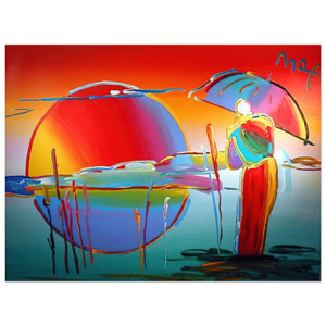 Peter Max  BUDDHA MOON MONK SUNRISE 1999 Aluminum Print