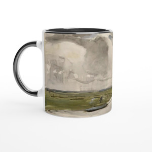 Piet Mondrian - Meandering Landscape with River Ceramic Mug with Color Inside