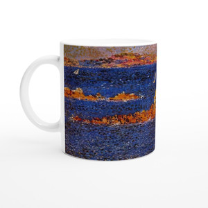 Theo van Rysselberghe - NEAR THE ROCKS OF PER KIRIDEC 1889 Ceramic Mug