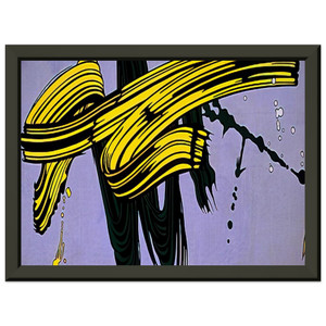 Roy Lichtenstein YELLOW AND GREEN BRUSHSTROKES 1966 Metal Framed Art Print