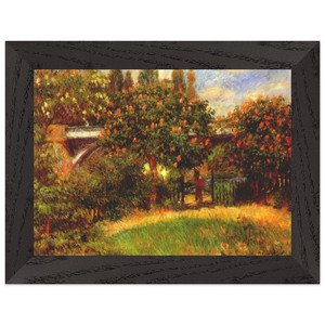 Renoir Railway Bridge at Chatou Premium Wooden Framed Art Print / Poster