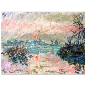 claude monet  Sunset at Lavacourt Acrylic Print