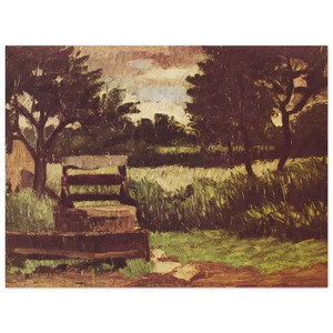 Paul Cezanne  Landscape with fountain Wood Print