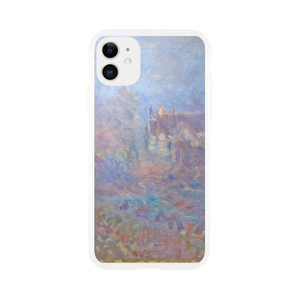 claude monet - Houses at Falaise in the Fog Clear case