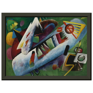 Rudolf Bauer  CONCENTRIC 1925 Premium Metal Framed Art Print / Poster