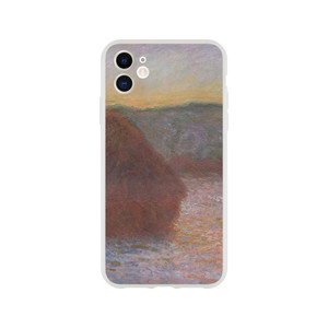 claude monet - Stack of Wheat Thaw Sunset Flexi case