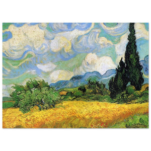Van Gogh Wheat Field with Cypresses Fine Art Poster / Art Print