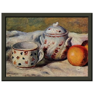 Renoir Still Life with Cup and Sugar Bowl Metal Framed Print