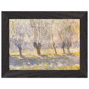 claude monet  Willows Giverny Premium Wooden Framed Art Print / Poster