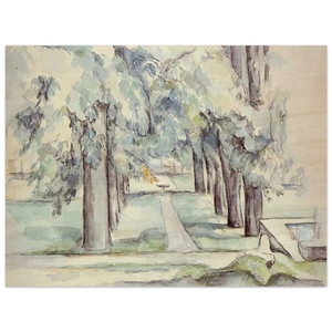 Paul Cezanne  Pool and Lane of Chestnut Trees at Jas de Bouffan Wood Print