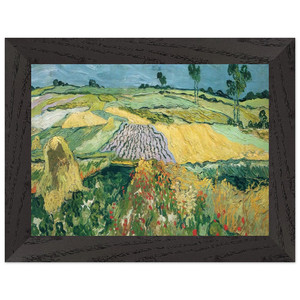 Vincent van Gogh  Wheatfields Premium Wooden Framed Art Print / Poster