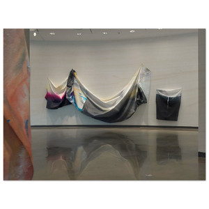 Sam Gilliam  Black Garland Wood Print