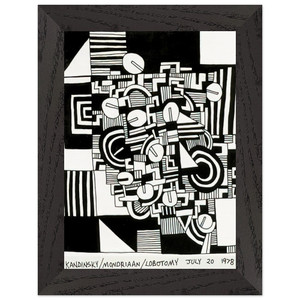 Keith Haring  UNTITLED 1978 N4 Premium Wooden Framed Art Print / Poster