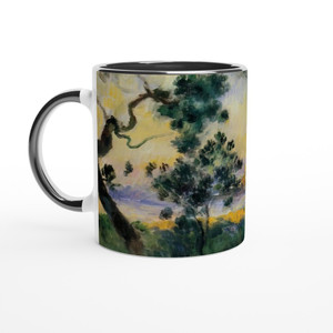 Pierre-Auguste Renoir - View of Antibes Ceramic Mug with Color Inside