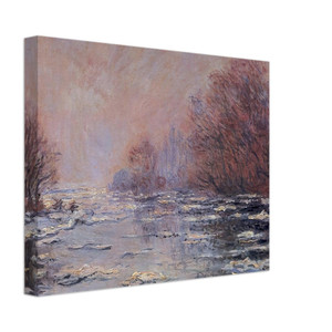 claude monet  River Thawing near Vetheuil Canvas