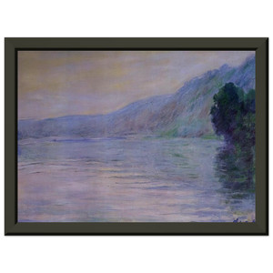 Claude Monet The Seine at PortVillez Blue Effect Metal Framed Print
