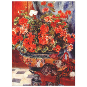 PierreAuguste Renoir  Geraniums and Cats Aluminum Print