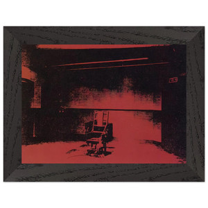 Andy Warhol  Early electric chair Premium Wooden Framed Art Print / Poster