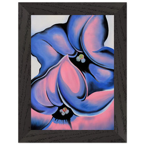 Georgia OKeeffe  Purple Petunia Premium Wooden Framed Art Print / Poster