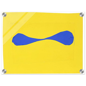Ellsworth Kelly  Blue Form on Yellow Acrylic Print