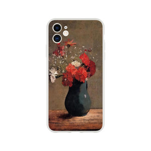 Odilon Redon - CARNATIONS AND BABY S BREATH IN A GREEN PITCHER Flexi case