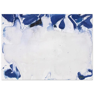 Sam Francis  Composition in Blue and White Fine Art Poster / Art Print