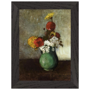 Odilon Redon  VASE OF FLOWERS 1900 Premium Wooden Framed Art Print / Poster