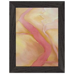 OKeeffe Yellow Pink II Premium Wooden Framed Art Print / Poster