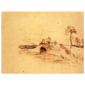 Vincent van Gogh  The Cave of Machpelah Aluminum Print