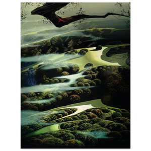 Eyvind Earle  Carmel Valley Memory Wood Print