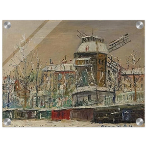 Maurice Utrillo  MOULIN DE LA GALETTE UNDER THE SNOW 1 Acrylic Print