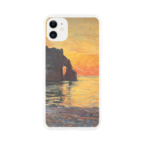 claude monet - Etretat Cliff of dAval Sunset Clear case