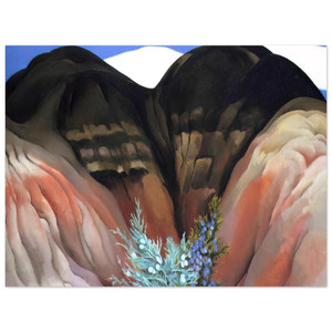 Georgia OKeeffe  Black Hills with Cedar Aluminum Print