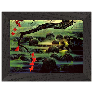 Eyvind Earle  Valley of Mystery Premium Wooden Framed Art Print / Poster