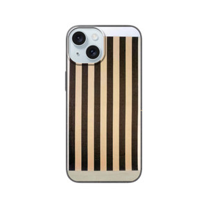 Daniel Buren - Peinture acrylique blanche sur tissu raye blanc et marron '72