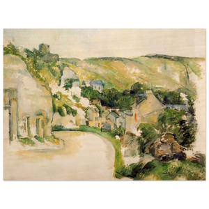 Paul Cezanne  A Turn in the Road at La RocheGuyon Wood Print