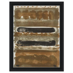 Patrick Heron  Grey and Brown Stripes  1958 Framed Canvas