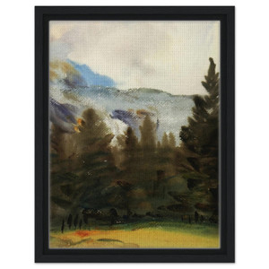 John Singer Sargent  Purtud Fir Trees and Snow Mountains Framed Canvas