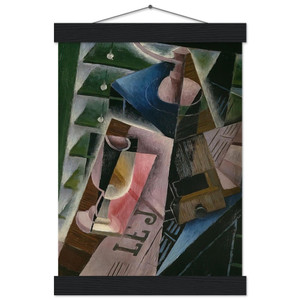 Juan Gris COFFEE GRINDER AND GLASS 1915 Matte Paper Poster with Hanger
